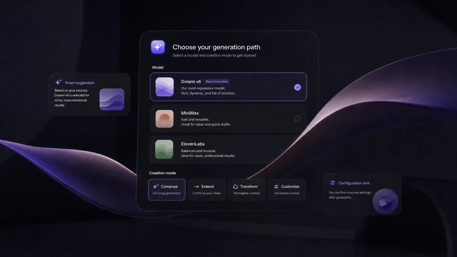Choose A Creation Mode