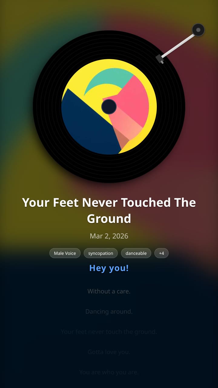 Your Feet Never Touched The Ground